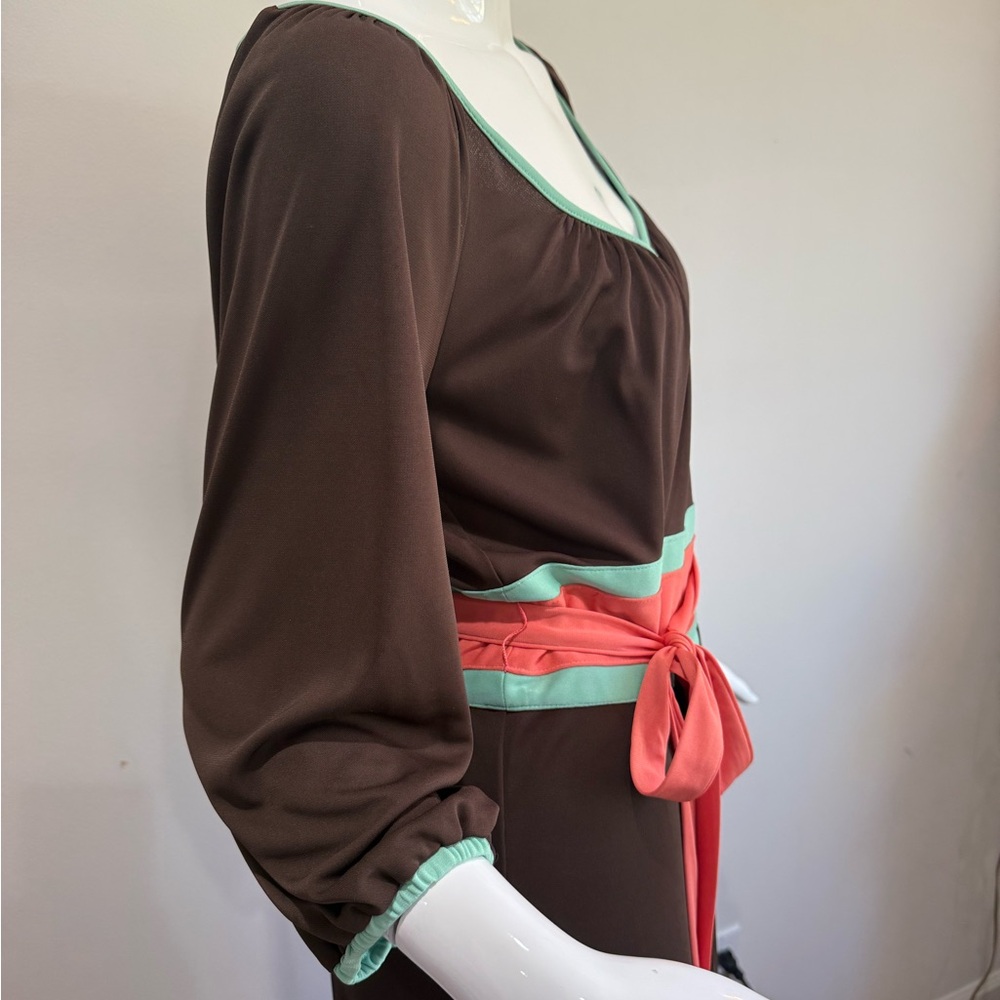 Original Vintage Milly of New York Y2K Retro Inspired Belted Dress - Picture 8 of 9